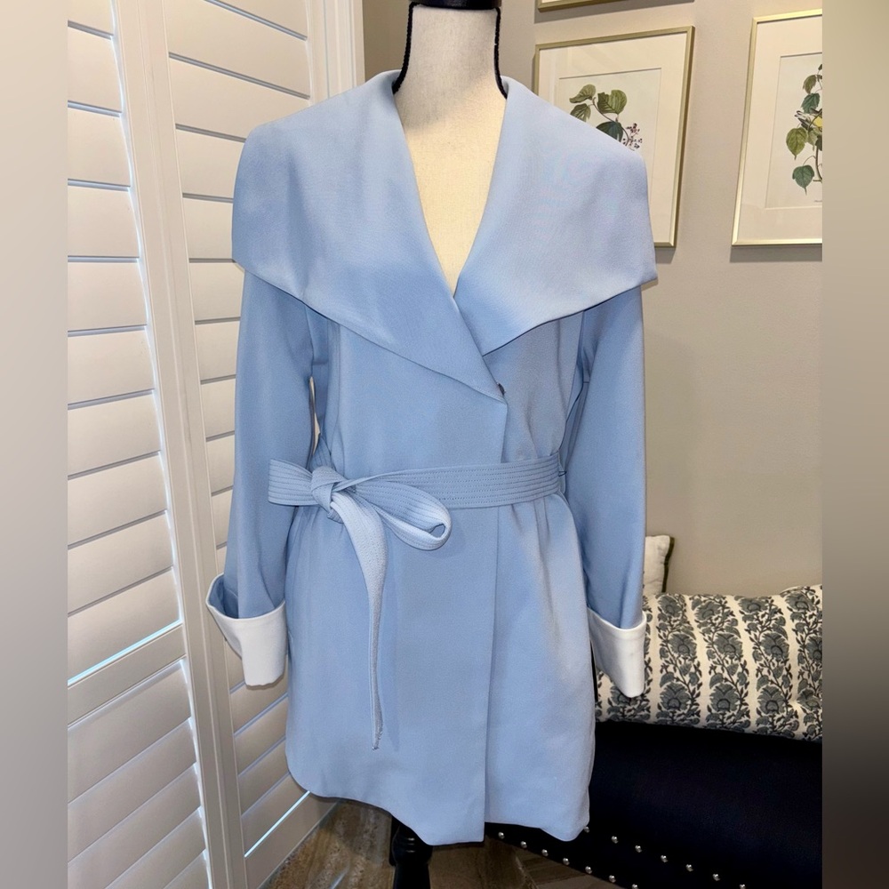 Pale Blue Trench Coat